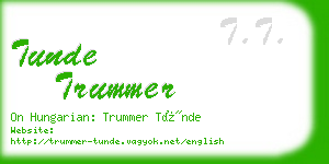 tunde trummer business card